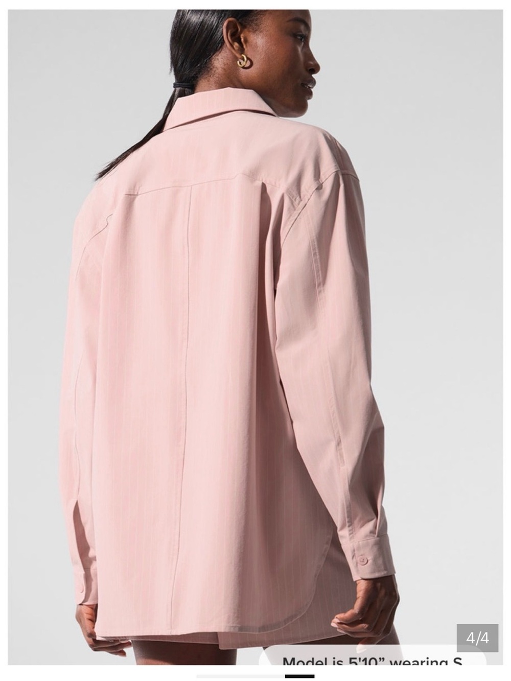 ISO - ALO Yoga Oversized Button Down Shirt  in  Pink Quartz XS or XXS